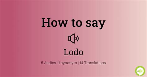 llodo in english|lodo in english and meaning.